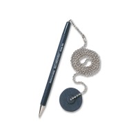 MMF Industries Secure-A-Pen Counter Top Pen, Medium Point, Blue Ink (MMF28908)
